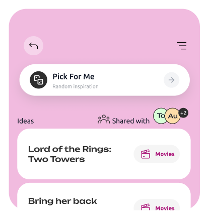 Shared list with partner